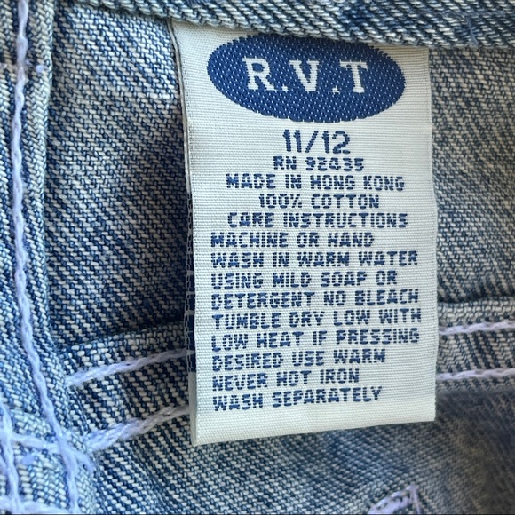 R.V.T Vintage Serve Piping Hot Jeans with Asian Inspired Bottoms Size 11/12 - Picture 8 of 9